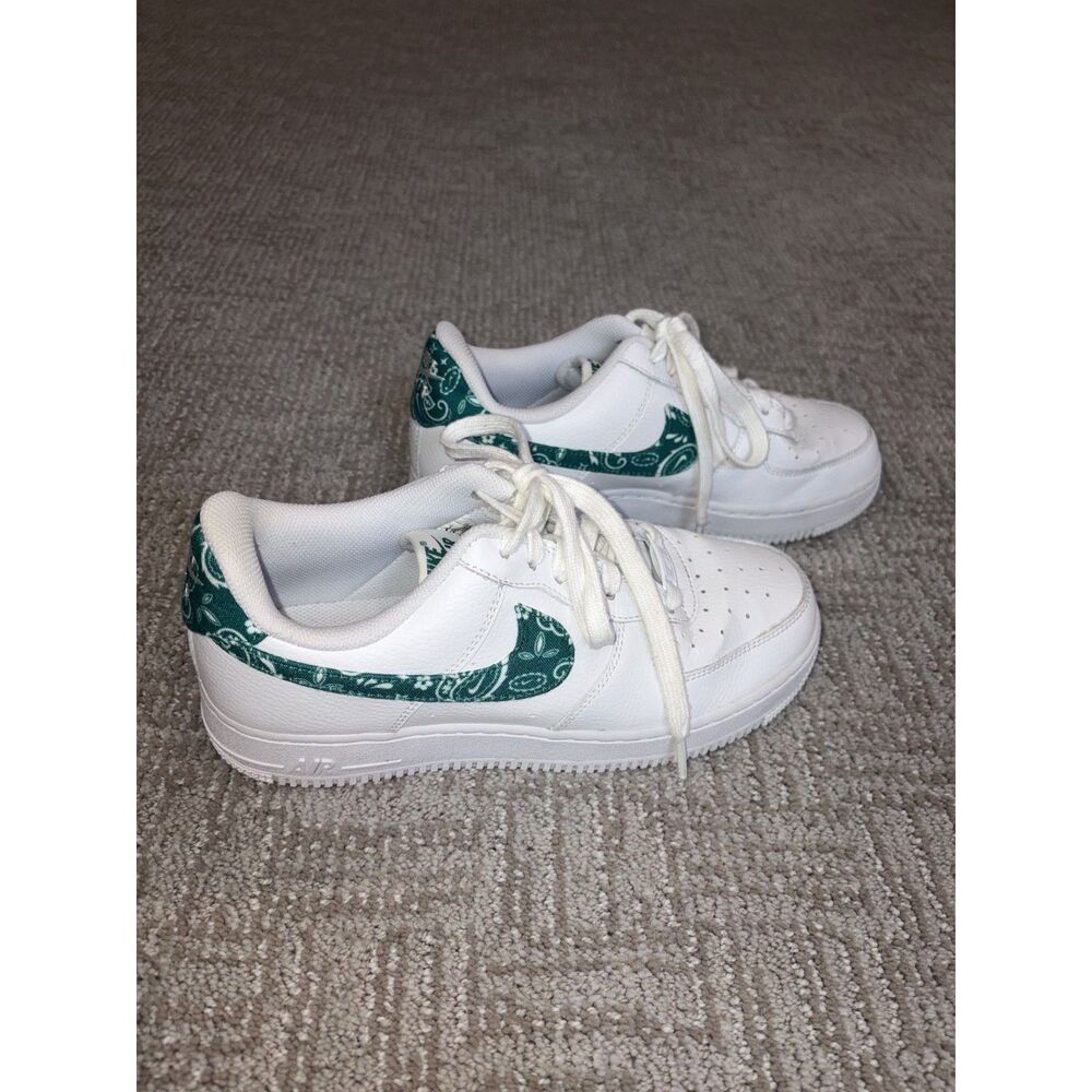 Nike AF1 With Green Bandana Pattern